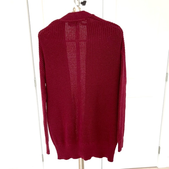 Oversized Cardigan - burgundy red - XS - Picture 2 of 7